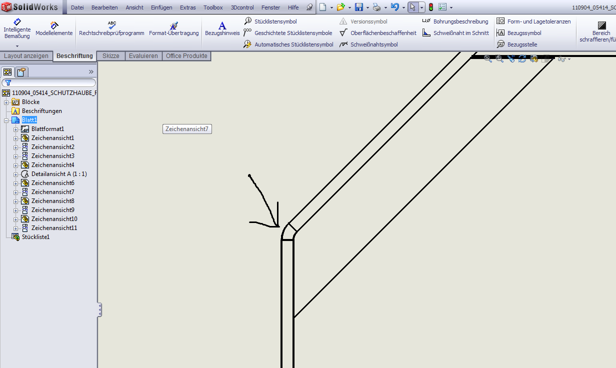 Bemaßung Schnittpunkt zweier Linien (DS SolidWorks/SolidWorks) Foren