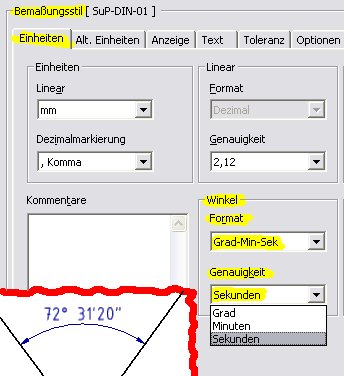 Winkel im Format 10°9'5 eingeben (Autodesk/Inventor) - Foren auf CAD.de