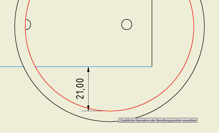 Bemaßungsproblem Kreis gerade Linie (Autodesk/Inventor) Foren auf CAD.de