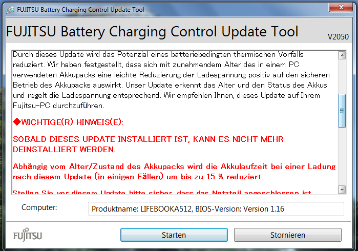 Fujitsu Battery Update - Virus? (Plauderecke/Heisse Eisen) - Foren auf  CAD.de