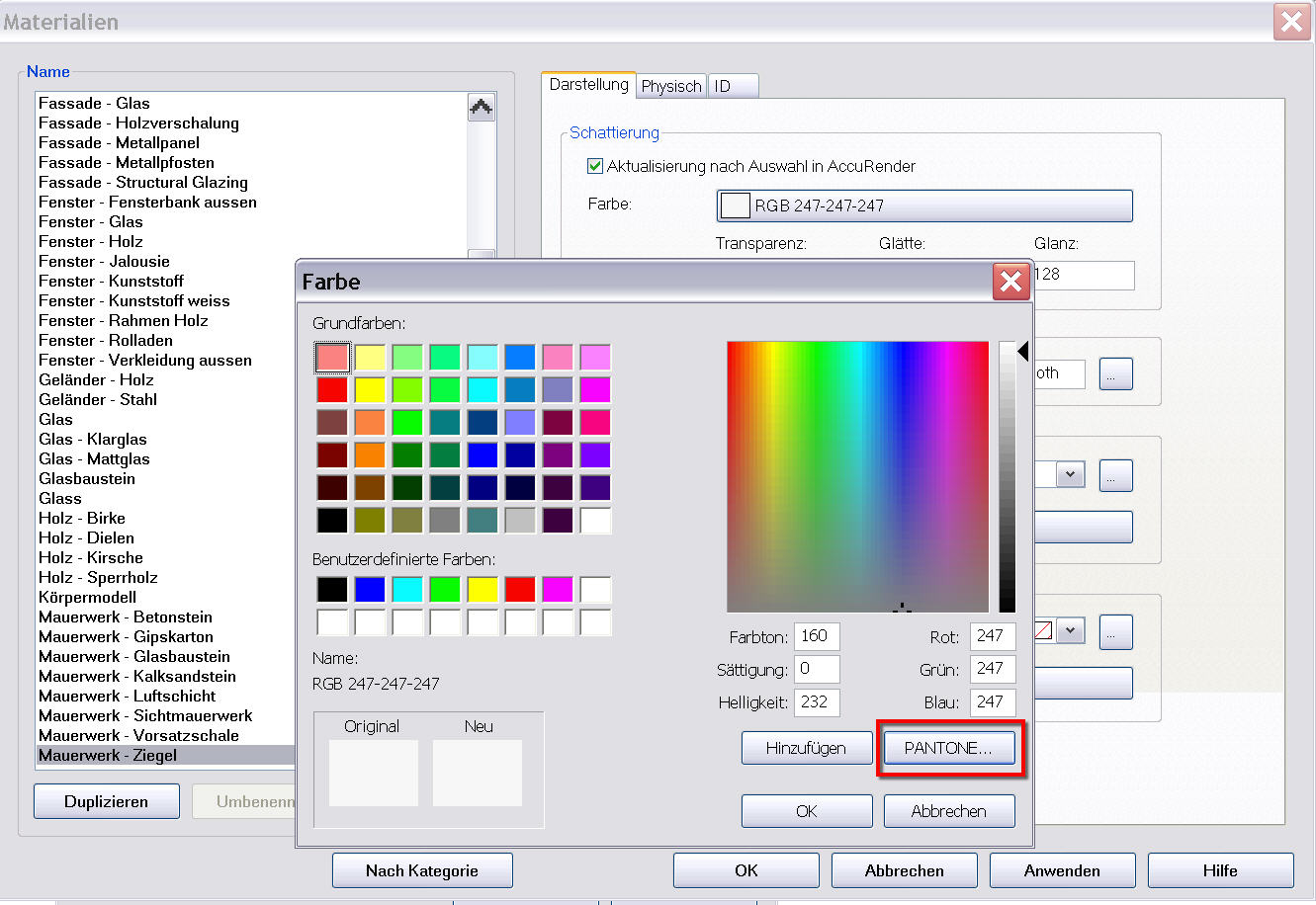 Farbtabelle der Pantone Farben (Autodesk/Autodesk REVIT) Foren auf CAD.de