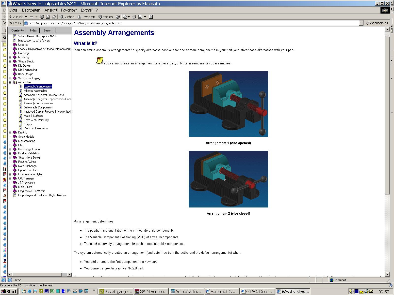 Anordnungen ( Siemens Digital Industries Software/NX) Foren auf CAD.de