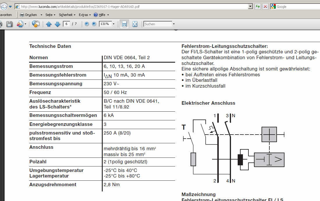 Symbol FI/LS Schalter (Elektrotechnik/EPLAN Electric P8 ...