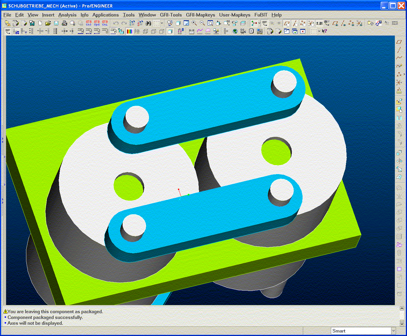 Problematik Zusammenbau Stangengetriebe (PTC Engineering Solutions/Pro